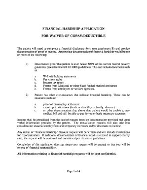 Title: Microsoft Word - Cover memo. . Financial hardship copay waiver form